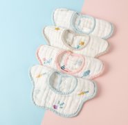 ins爆款母婴用品彩边印花花瓣宝宝围嘴儿童围兜 婴儿口水饭兜